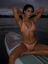 TRIANGLE TIE TOP - TANGERINE