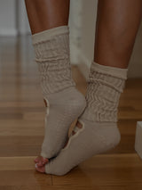BALANCE GRIP SOCKS - TAUPE