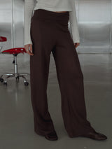 FOLD LOUNGE KNIT PANT - BROWN