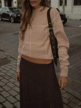 GRID SWEATER - NATURAL & CELESTIAL YELLOW
