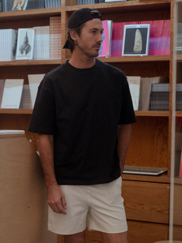 MEN NEW TRACK SHORT - CREAMY