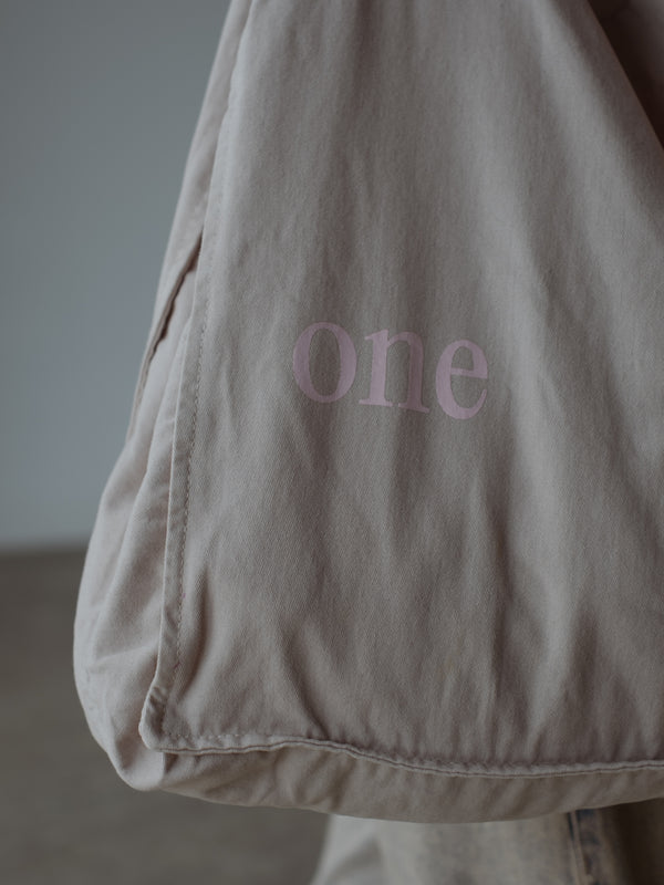 TOTE BAG - LATTE & PALE PINK