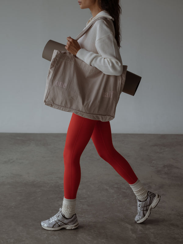 TOTE BAG - LATTE & PALE PINK