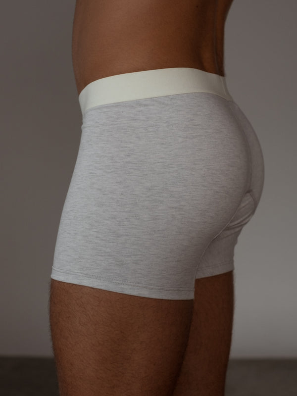 MEN CLASSIC COTTON BOXER - GRAY