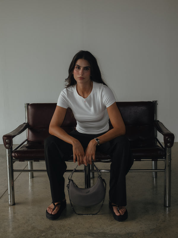 STRAPLESS DOUBLE T-SHIRT - SOFT WHITE