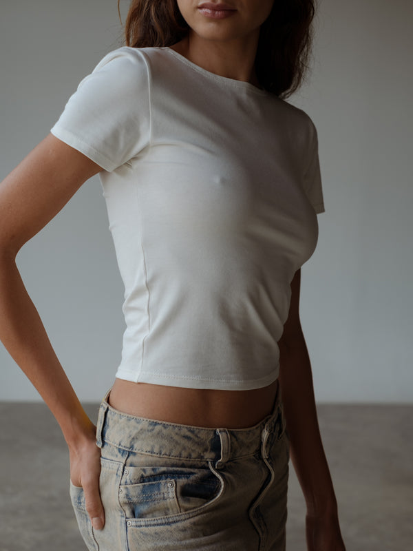 SIMPLY TEE  - CREAMY