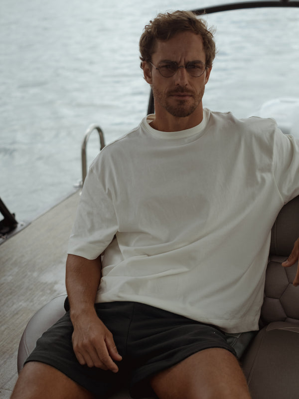 MEN PREMIUM OVERSIZED T-SHIRT - SOFT WHITE
