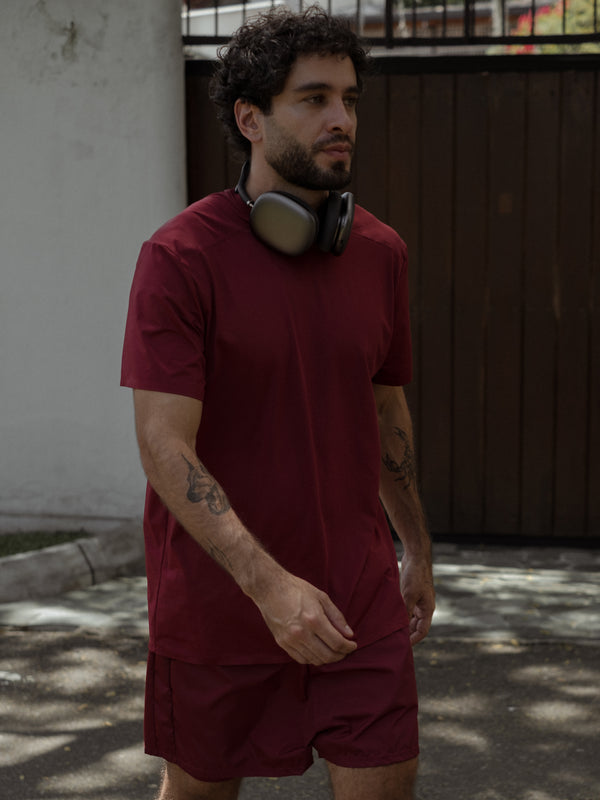 Set deportivo manga corta con short.