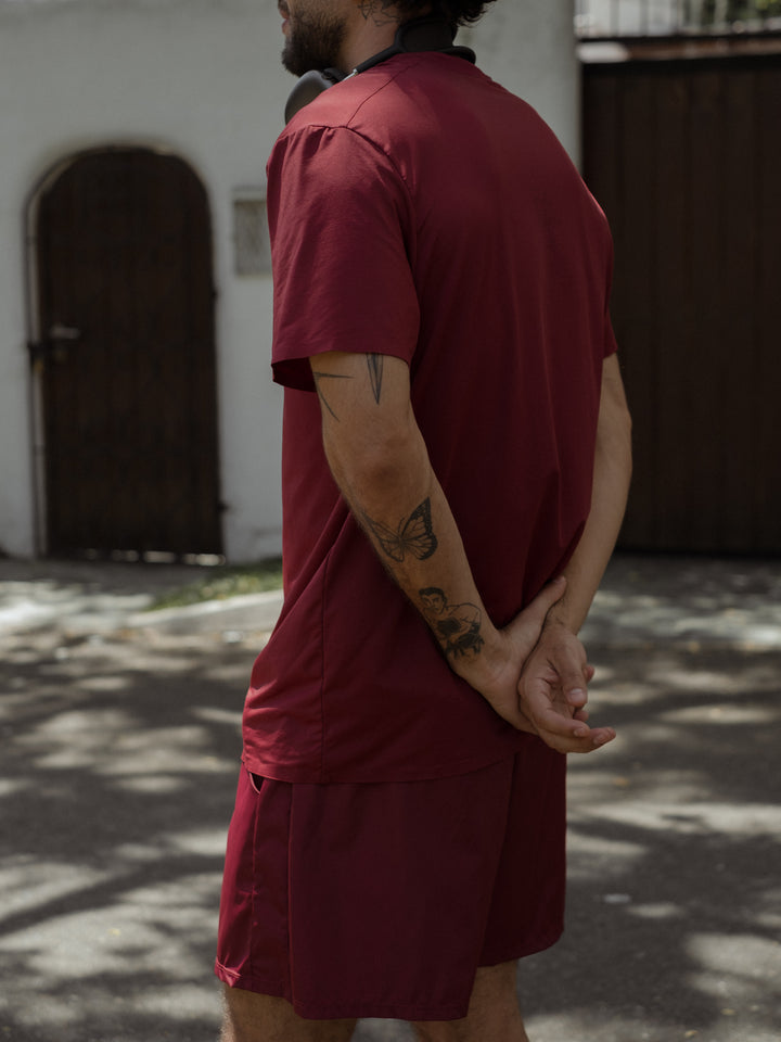 Camiseta Deportiva Vino Para Hombre One Half - Main Image