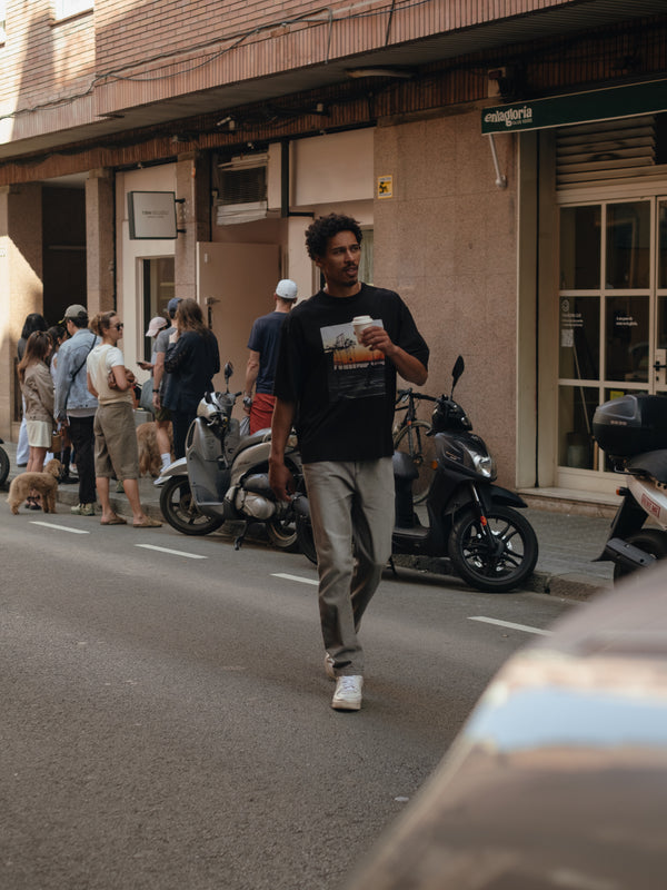 L.A SUNSET MEN PHOTOGRAPHY T-SHIRT - BLACK