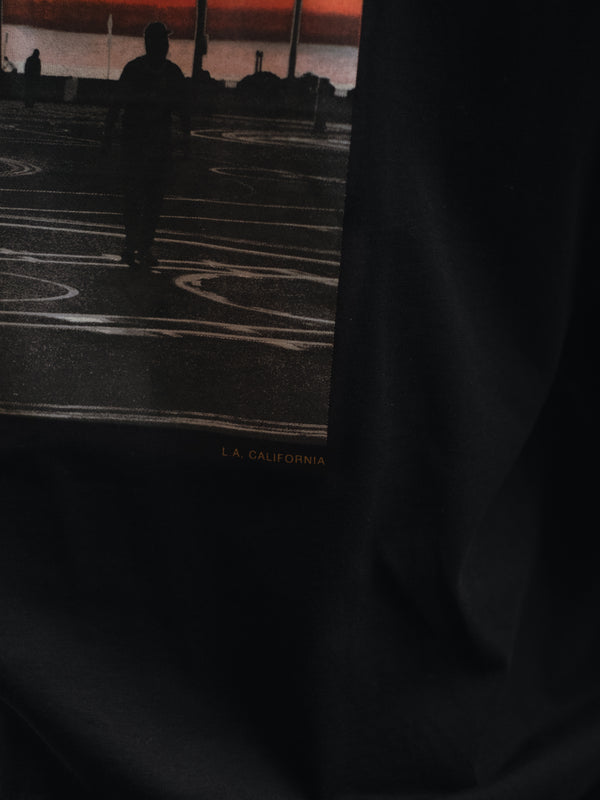 L.A SUNSET MEN PHOTOGRAPHY T-SHIRT - BLACK