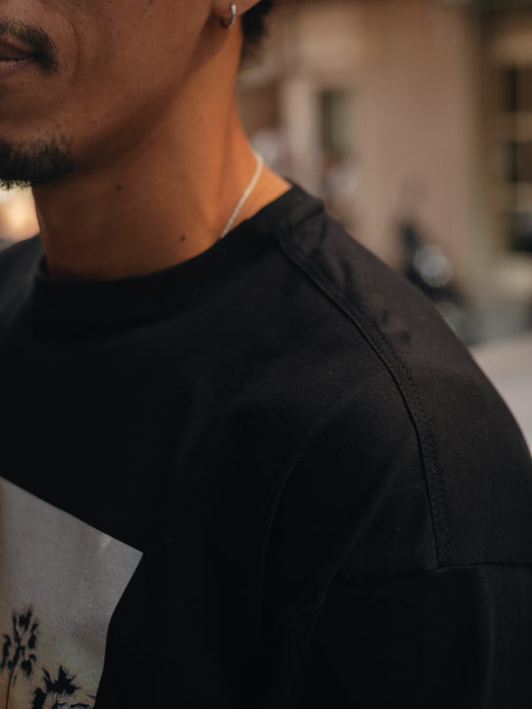 L.A SUNSET MEN PHOTOGRAPHY T-SHIRT - BLACK