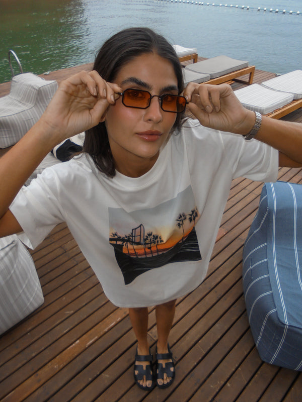L.A. SUNSET PHOTOGRAPHY T-SHIRT - SOFT WHITE