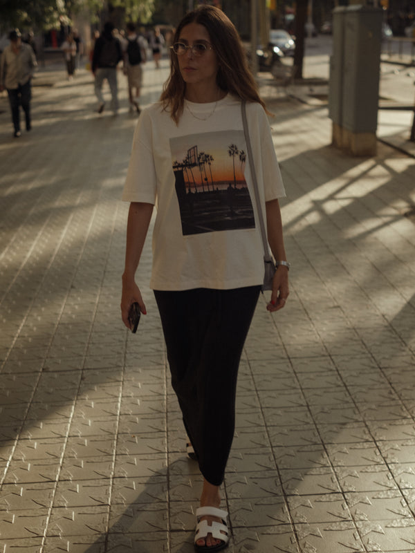 L.A. SUNSET PHOTOGRAPHY T-SHIRT - SOFT WHITE