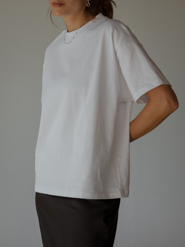 Camiseta básica color crudo