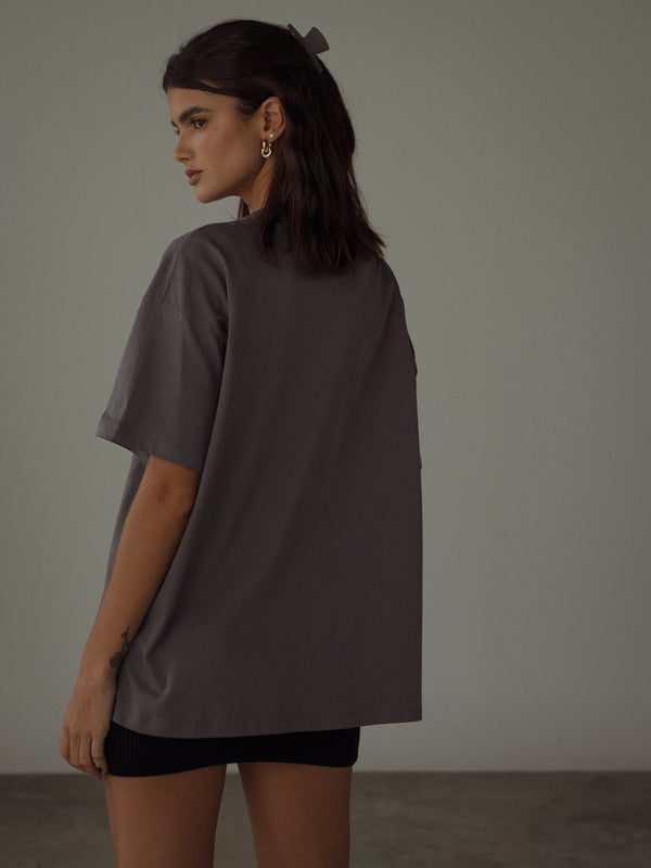 COTTON POCKET T-SHIRT STORM GREY