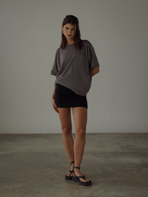 COTTON POCKET T-SHIRT STORM GREY