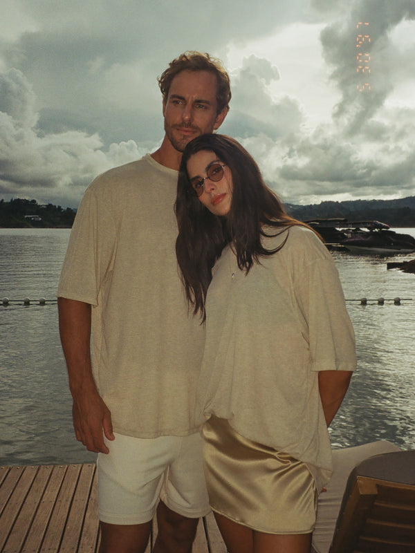 MEN LIGHT SHEER T-SHIRT - SAND