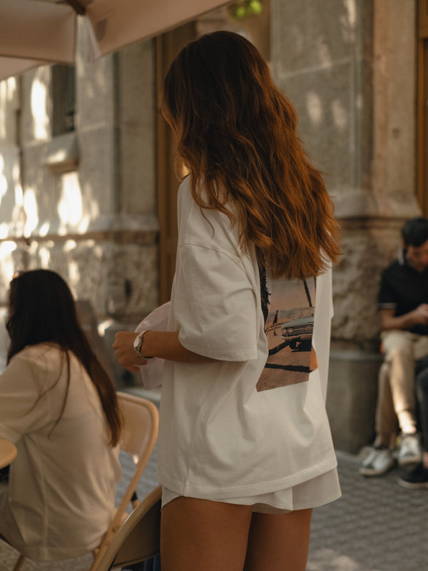 VINTAGE L.A. PHOTOGRAPHY T SHIRT - CREAMY