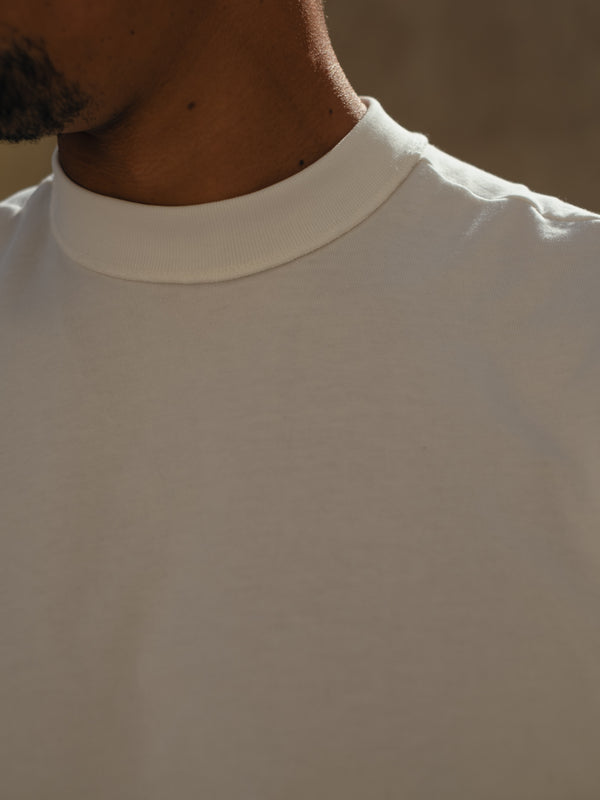 MEN EXPOSURE SEAMS T-SHIRT - CREAMY