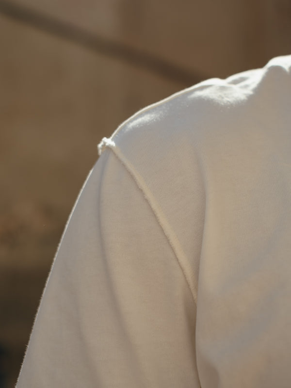 MEN EXPOSURE SEAMS T-SHIRT - CREAMY