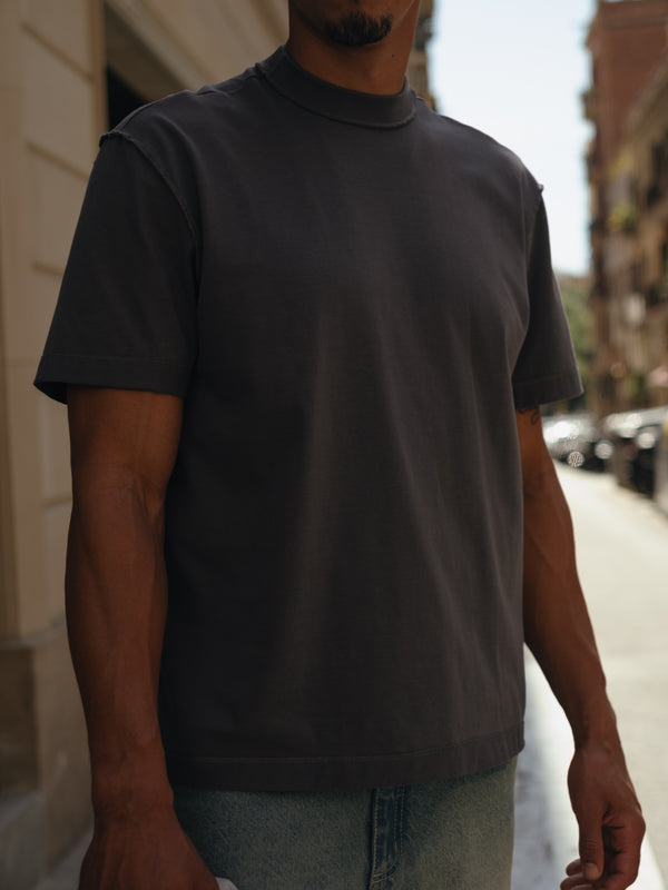 MEN EXPOSURE SEAMS T-SHIRT - GRAY