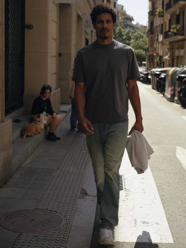 MEN EXPOSURE SEAMS T-SHIRT - GRAY