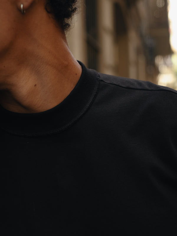 MEN EXPOSURE SEAMS T-SHIRT - BLACK