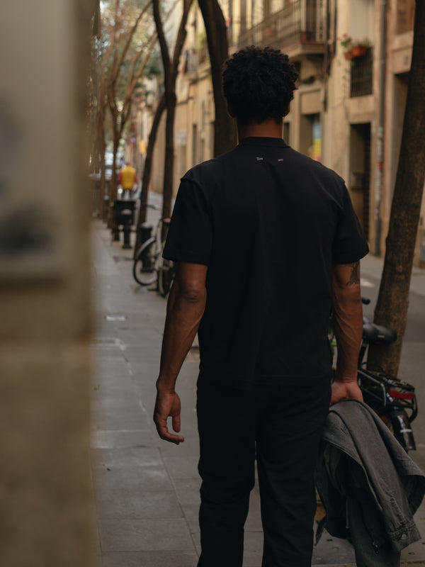 MEN EXPOSURE SEAMS T-SHIRT - BLACK