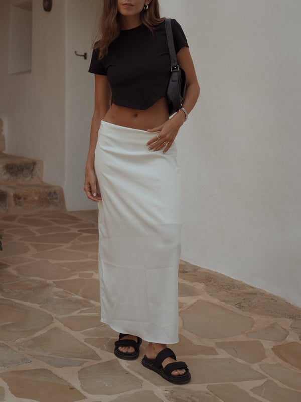 LONG CORE SKIRT  - SOFT WHITE