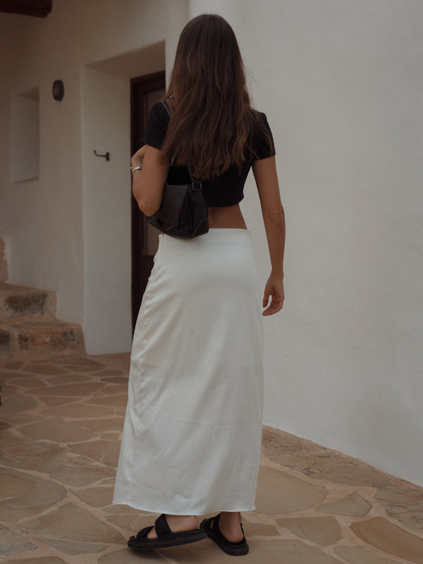 LONG CORE SKIRT  - SOFT WHITE