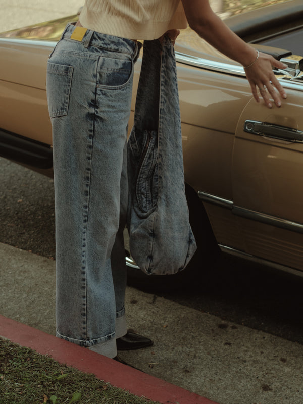 CUFF CUT JEAN - DIRTY CLEAR BLUE