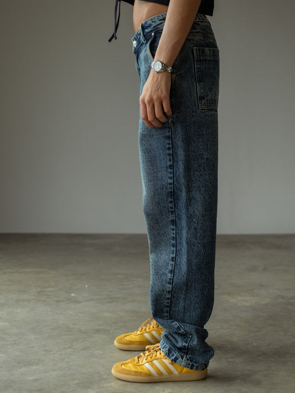 STRAIGHT LEG JEAN  - OCEAN BLUE