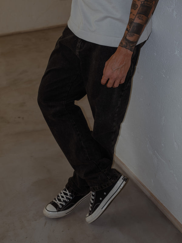 MEN RIGHT FIT JEAN - BLACK DIRTY