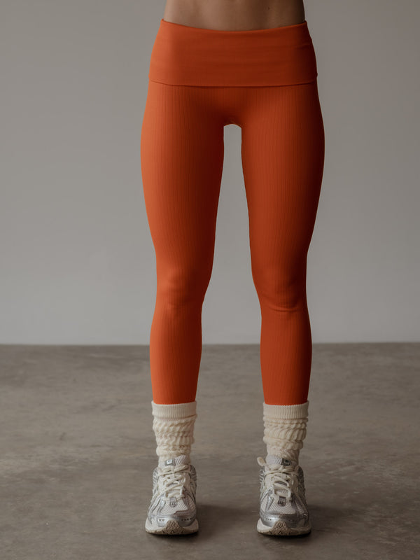 FLEX SEAMLESS LEGGINGS - BRIGHT ORANGE