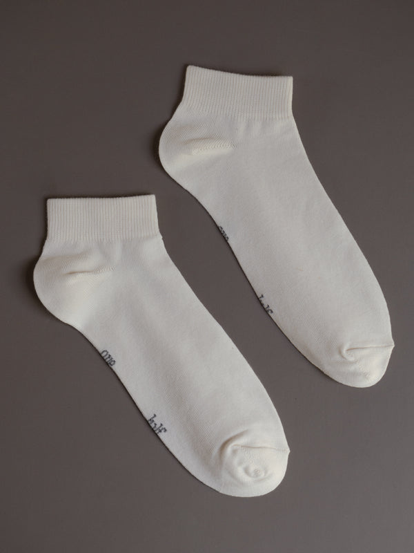 ANKLE RIB SOCKS - CREAMY