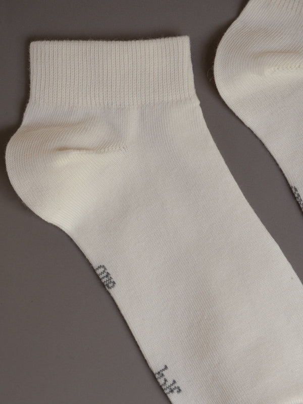 ANKLE RIB SOCKS - CREAMY