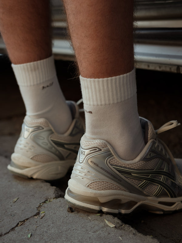 MEN TRAINING SOCKS - CREAMY & ESPRESSO