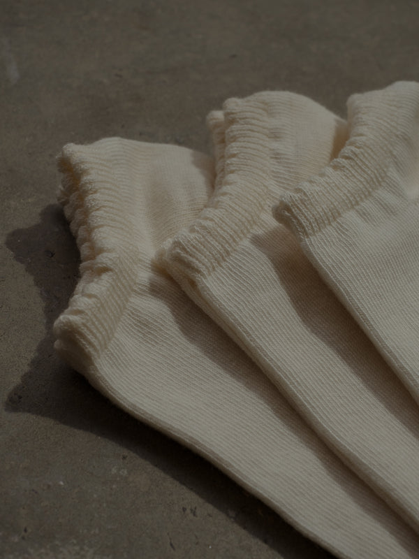 WAVE ANKLE SOCKS PACK X3 - CREAMY