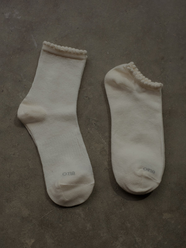 WAVE SOCKS PACK X 2 - CREAMY