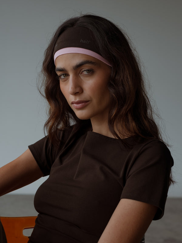 ONE HALF HEADBAND - PACK X 2 - PINK & ESPRESSO
