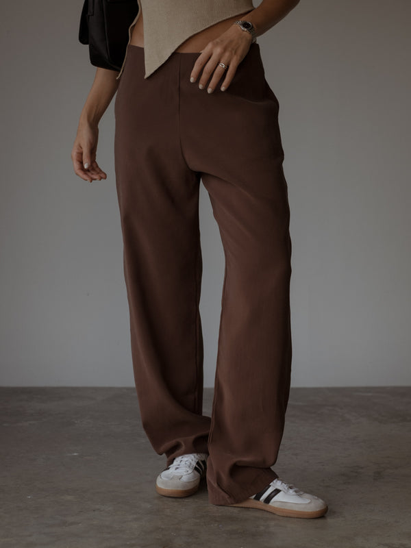 EASY RETRO PANT  - ESPRESSO