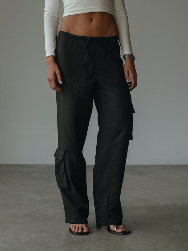 LIGHT CARGO PANT - BLACK