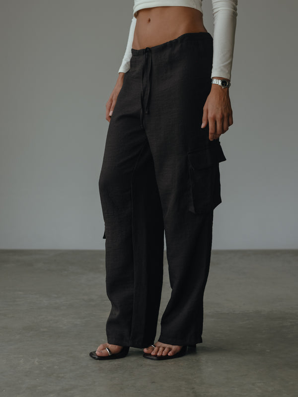 LIGHT CARGO PANT - BLACK