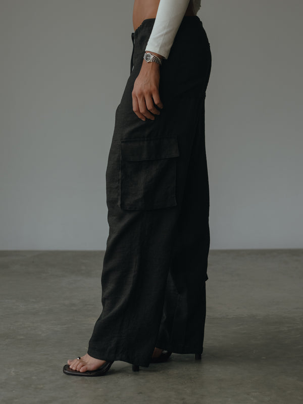 LIGHT CARGO PANT - BLACK
