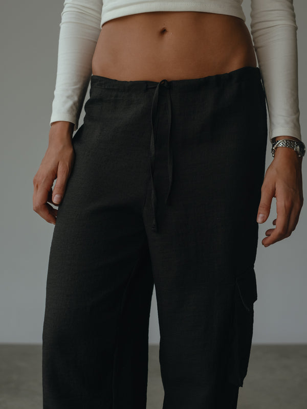LIGHT CARGO PANT - BLACK