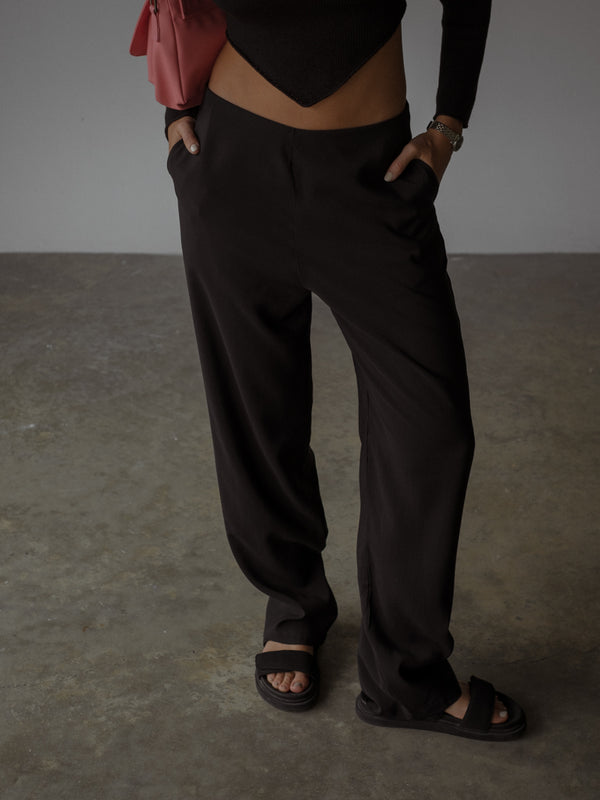 EASY RETRO PANT  - BLACK