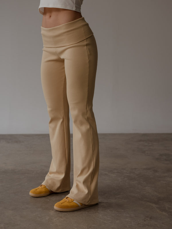 FOLDED LOUNGE PANT - SAND