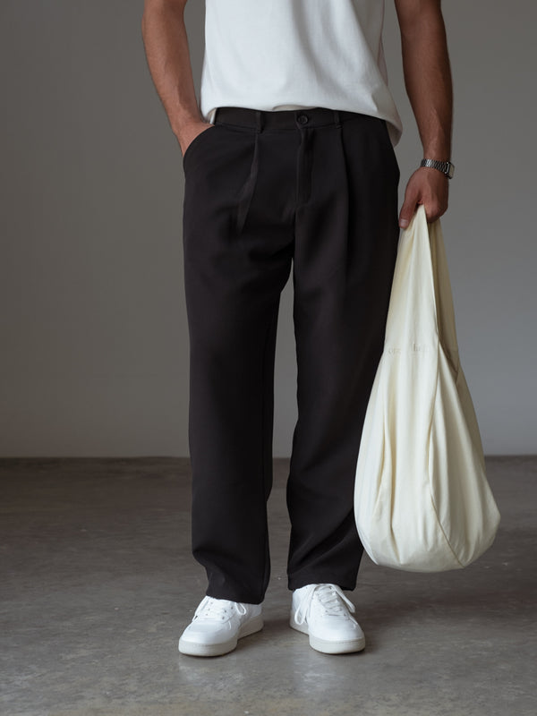 MEN SMART TROUSERS - BLACK