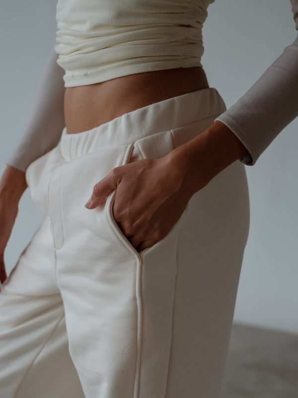 SIMPLY TRACK PANT - CREAMY